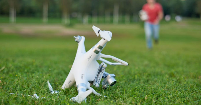 evitare cadute drone dji