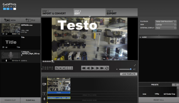 GoPro Studio 2.0 - STEP 2 Editing