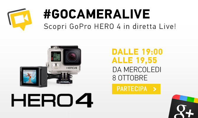 GoPro HERO 4 in Diretta Live