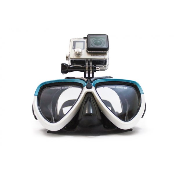 GoMask Blue Maschera Subacquea con Supporto GoPro