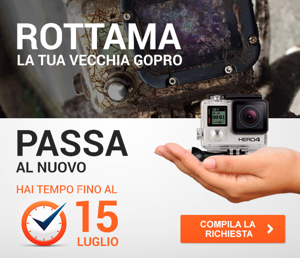 Rottama la tua vecchia GoPro in cambio di un buono acquisto usato gopro