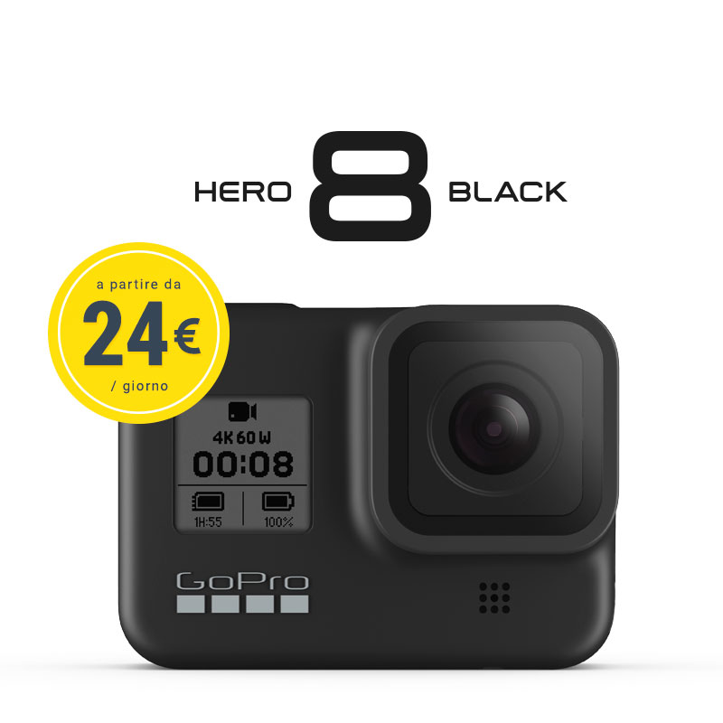 noleggio gopro hero8 black